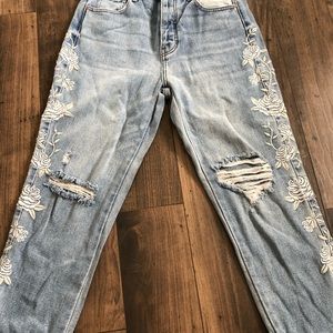 Pacsun embroidered mom jeans